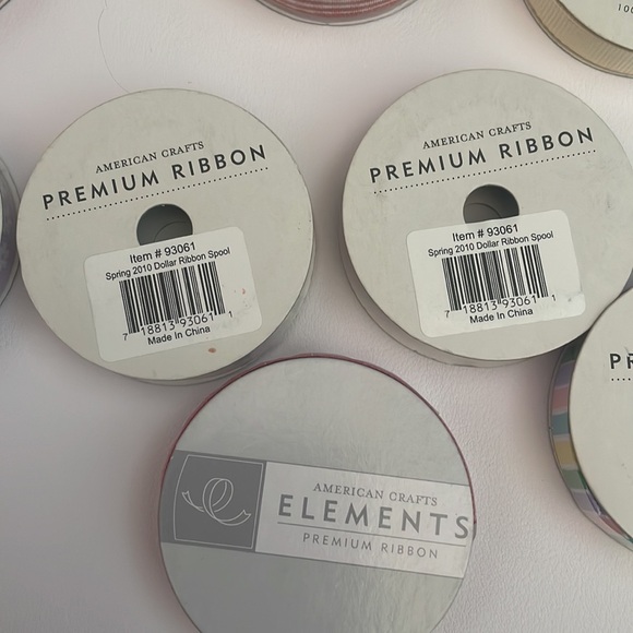 13 Ribbon Rolls American Crafts Elements & Premium New Crafts Gift Wrap Home - Picture 7 of 8